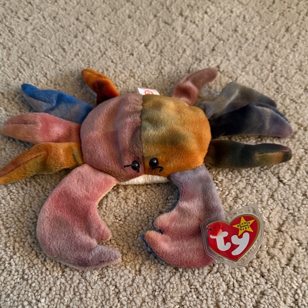 Ty CLAUDE the crab Beanie Baby Plush Crab Stuffed Animal